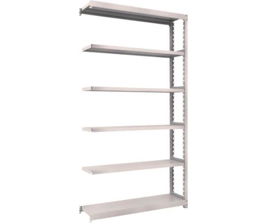 スチールラック M2型軽中量棚 1160×300×H2100 6段 連結 ネオグレー