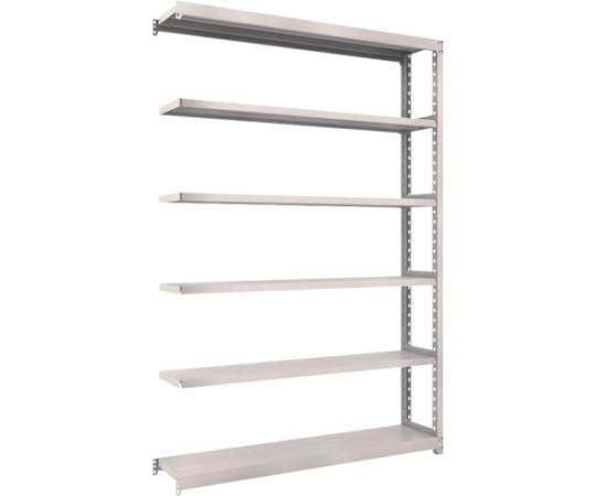 スチールラック M2型軽中量棚 1460×300×H2100 6段 連結 ネオグレー