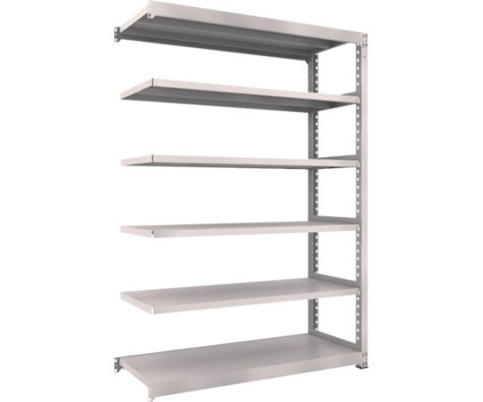 スチールラック M3型中量棚 1500×571×H2100 6段 連結 ネオグレー