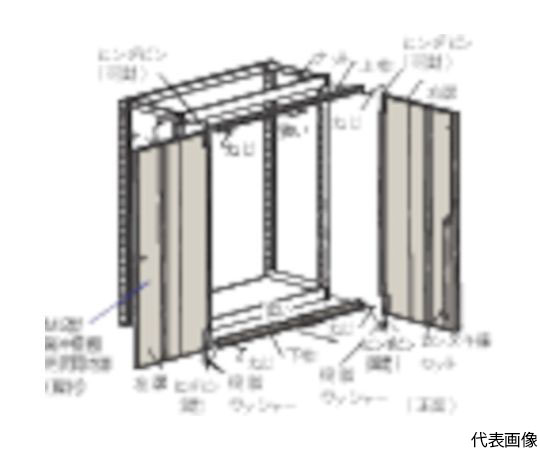 61-3033-31 M2型棚用両開き扉 W1800XH1800 ネオグレー DM2-66DX NG