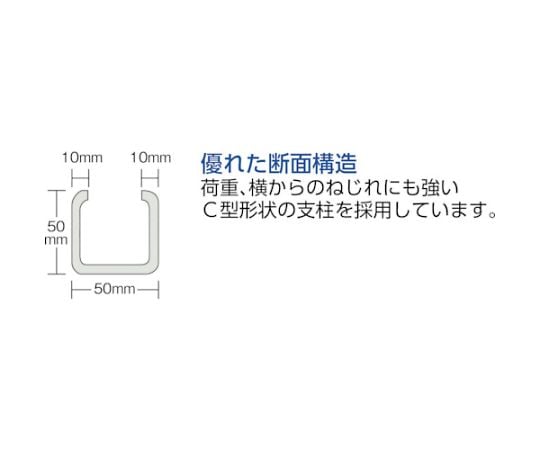 R3型中量棚 1500X900XH2100 5段 単体