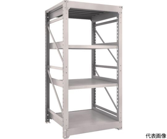 M10型重量棚　900X900XH1800　4段　単体　ネオグレー