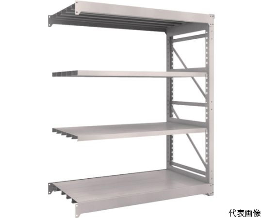 M10型重量棚　1500X760XH1800　4段　連結　ネオグレー