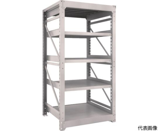 スチール製重量ボルト式棚 M10型 W900×D900×H1815 5段 単体 ネオグレー