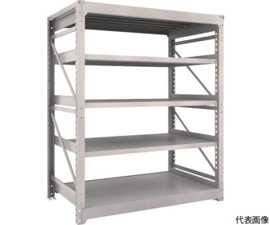 スチール製重量ボルト式棚 M10型 W1500×D900×H1815 5段 単体 ネオグレー