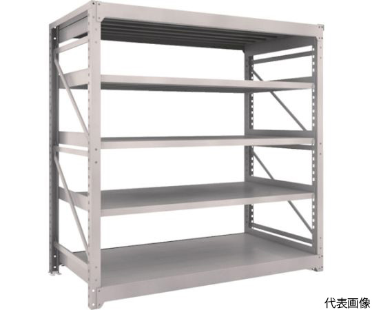 スチール製重量ボルト式棚 M10型 W1800×D900×H1815 5段 単体 ネオグレー