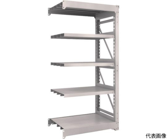 スチール製重量ボルト式棚 M10型 W900×D620×H1815 5段 連結 ネオグレー