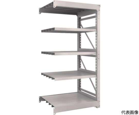 スチール製重量ボルト式棚 M10型 W900×D760×H1815 5段 連結 ネオグレー