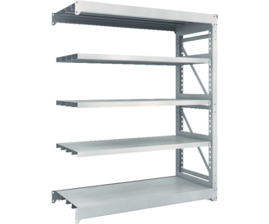 スチール製重量ボルト式棚 M10型 W1500×D620×H1815 5段 連結 ネオグレー