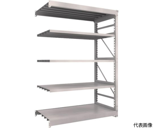 M10型重量棚　1500X760XH2100　5段　連結　ネオグレー