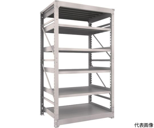 スチール製重量ボルト式棚 M10型 W1200×D900×H2115 6段 単体 ネオグレー