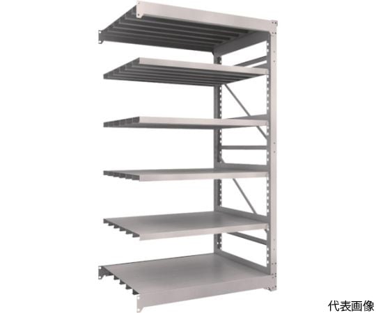 スチール製重量ボルト式棚 M10型 W1200×D900×H2115 6段 連結 ネオグレー