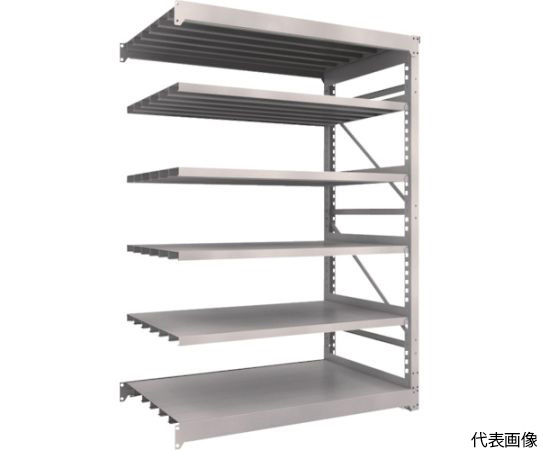 スチール製重量ボルト式棚 M10型 W1500×D900×H2115 6段 連結 ネオグレー
