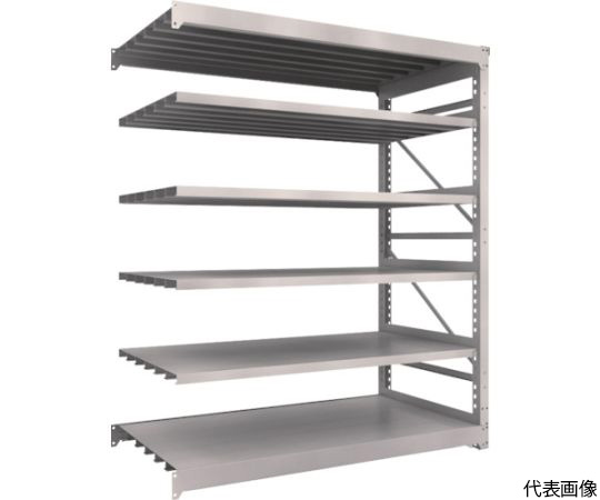 スチール製重量ボルト式棚 M10型 W1800×D900×H2115 6段 連結 ネオグレー