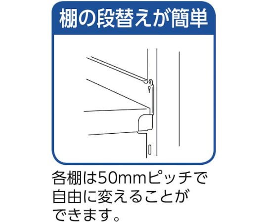 61-3049-04 ステンレス軽中量棚 単体 W1760XD300XH1800 5段 SM2-6635