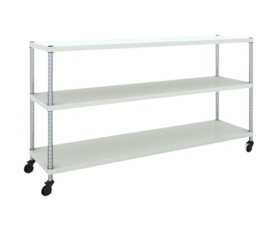 スチールラック フェニックスラック 1800X450 3段 U車輪付 W色 抗菌粉体塗装
