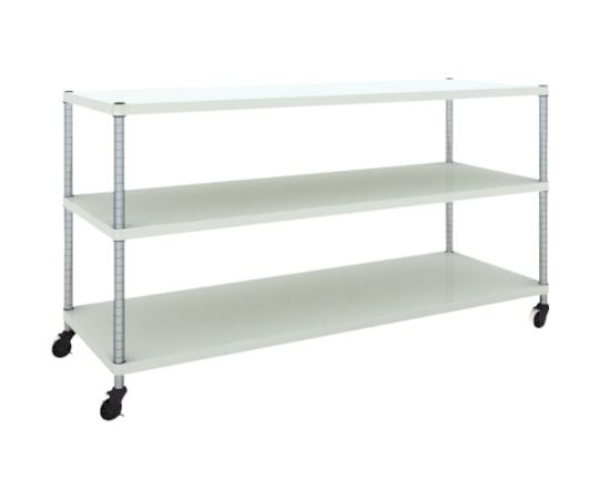 スチールラック フェニックスラック 1800X600 3段 U車輪付 W色 抗菌粉体塗装