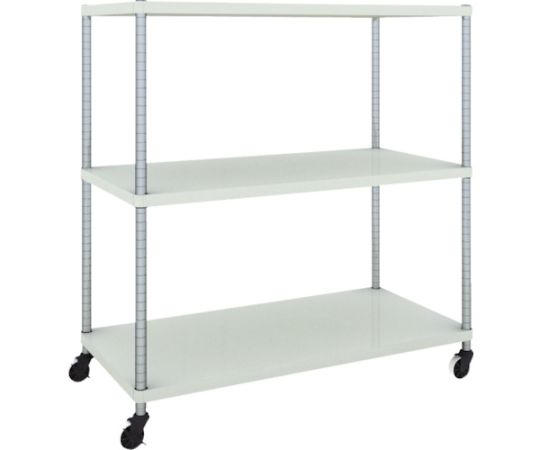 スチールラック フェニックスラック 1200X600 3段 U車輪付 W色 抗菌粉体塗装