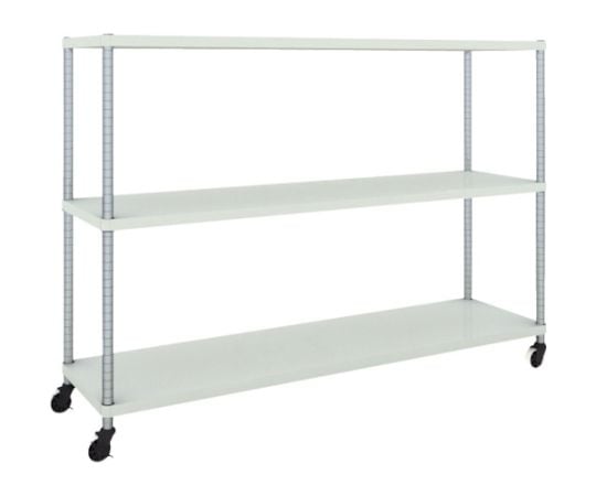 スチールラック フェニックスラック 1800X450 3段 U車輪付 W色 抗菌粉体塗装