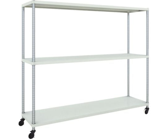スチールラック フェニックスラック 1800X450 3段 U車輪付 W色 抗菌粉体塗装