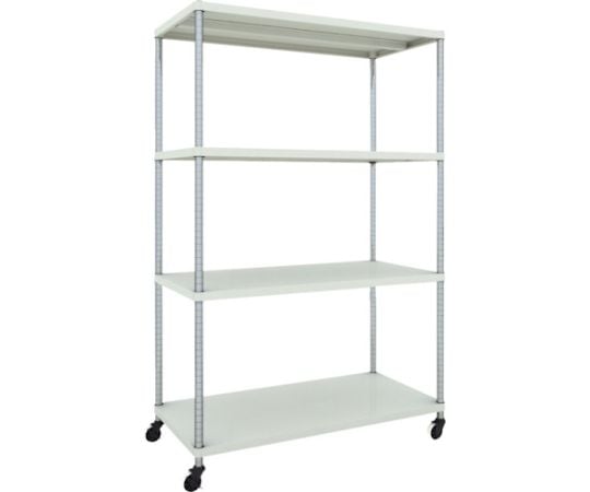 スチールラック フェニックスラック 1200X600 4段 U車輪付 W色 抗菌粉体塗装