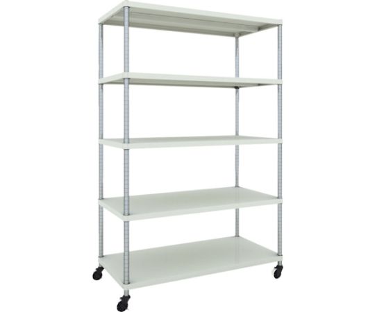 スチールラック フェニックスラック 1200X600 5段 U車輪付 W色 抗菌粉体塗装