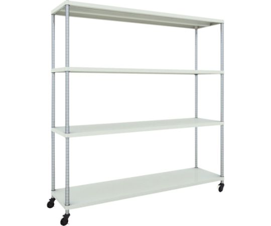 スチールラック フェニックスラック 1800X450 4段 U車輪付 W色 抗菌粉体塗装