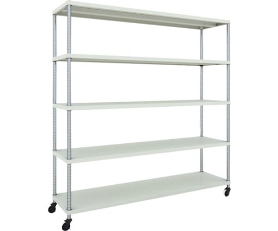 スチールラック フェニックスラック 1800X450 5段 U車輪付 W色 抗菌粉体塗装
