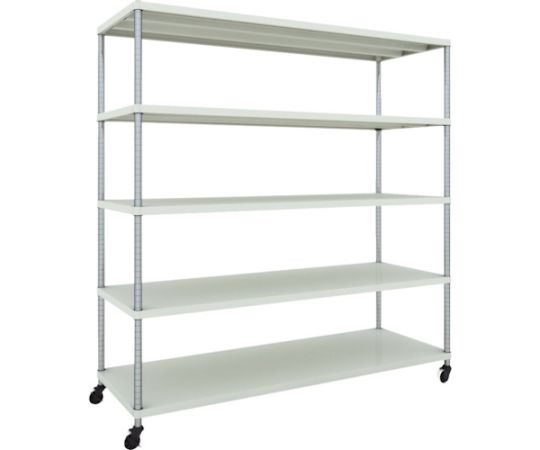 スチールラック フェニックスラック 1800X600 5段 U車輪付 W色 抗菌粉体塗装