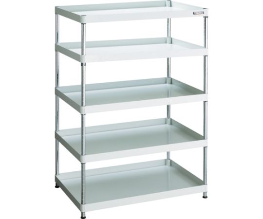 スチールラック フェニックスワゴンラック型 抗菌900X600 5段 ホワイト