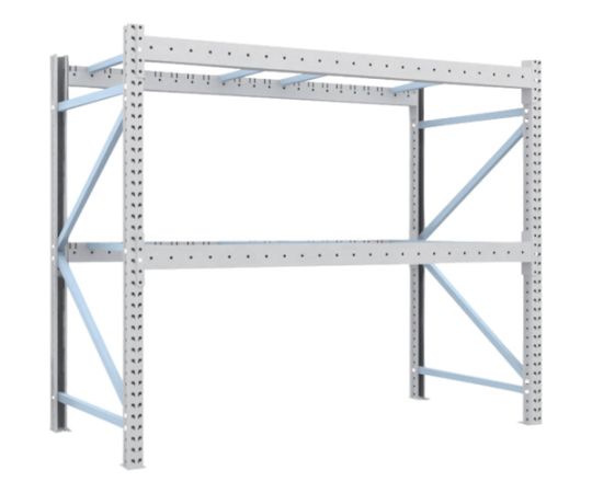 61-3057-52 重量パレットラック2トン2300×900×H2000 2段 単体 2D-20B23