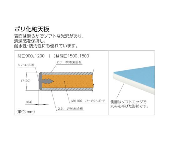 BO型軽量作業台 1800X600XH800 キャスター付 ホワイト色　BO-1860C75