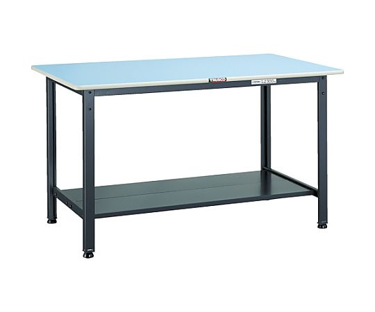 軽荷重作業台（250kg）BE型 1200X750XH740 下棚2枚付 ダークグレー色