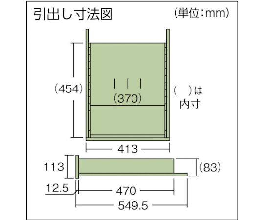 RHW型作業台 1800X750XH740 3段引出付 緑 RHW-1800D3 GN｜アズキッチン