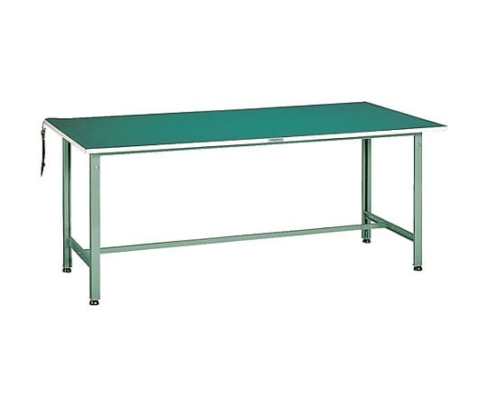 軽荷重作業台（300kg）AE型 1800X750XH742 帯電防止マット張り グリーン色
