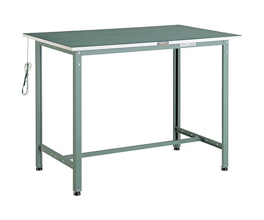 軽荷重立作業台（300kg）HAE型 900X600XH902 帯電防止マット張り グリーン色