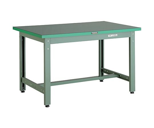 中荷重作業台（800kg）GW型 900X600XH742 ビニールマット張り グリーン色