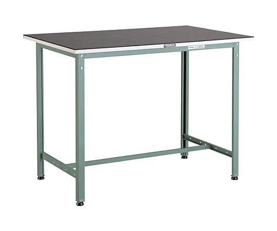 軽荷重立作業台（300kg）HAE型 1200X750XH905 ゴムマット張り グリーン色