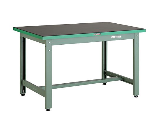 中荷重作業台（800kg）GW型 1200X600XH745 ゴムマット張り グリーン色