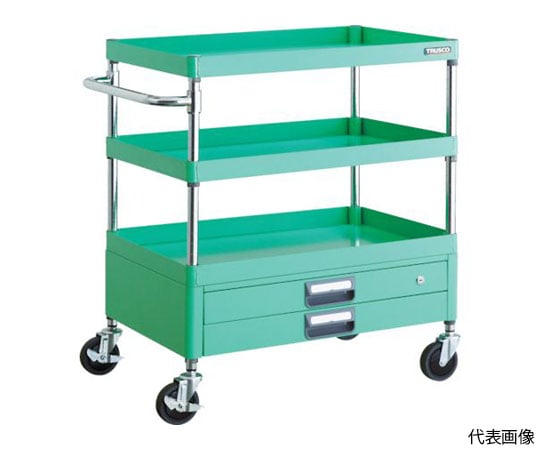 フェニックスワゴン 省音 600X400XH880 2段引出付 YG色