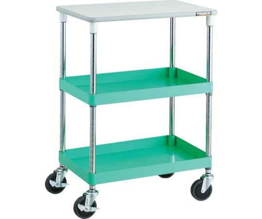 フェニックスワゴン 省音 600X400XH880 2段 天板付 YG色