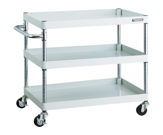 フェニックスワゴン　750X500　3段　Φ75ゴム車輪　W色