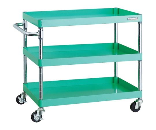 フェニックスワゴン　750X500　3段　Φ75ゴム車輪　YG色