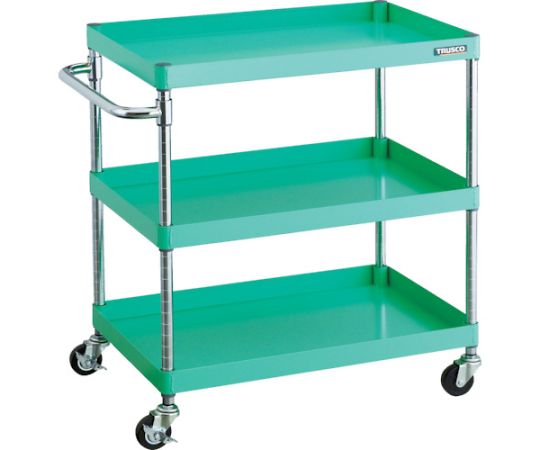 フェニックスワゴン　750X500　3段　Φ75ゴム車輪　YG色