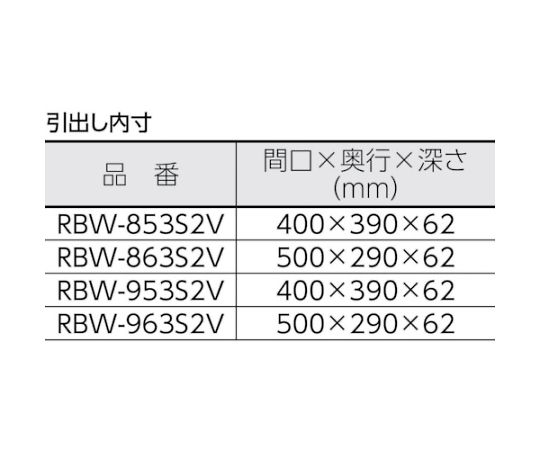 ラビットワゴン 500X500 引出1段 仕切2段付 ホワイト　RBW-853S2V W