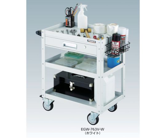 61-3094-29 イーグルワゴン 600X400XH880 ウレタン車輪 ホワイト EGW