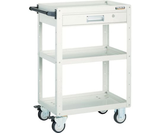 ツールワゴン イーグルワゴン 600×400×H740 引出付 ウレタン車輪 ホワイト