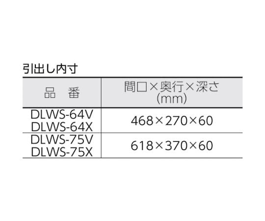61-3096-36 ツールワゴン ドルフィン用引出 1段 600X400 W色 DLWS-64V