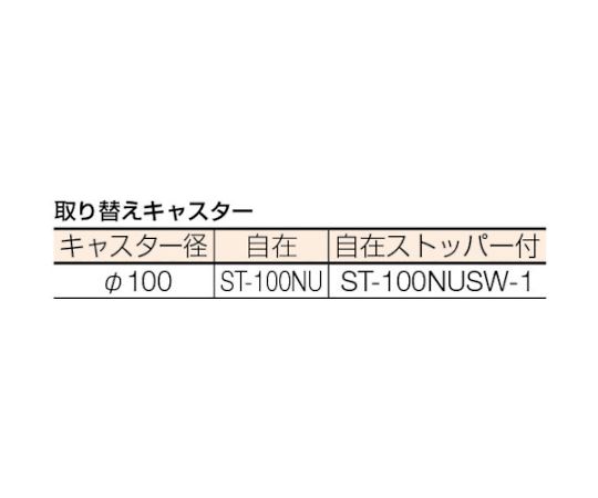 61-3096-48 カスタムワゴン 浅型2段引出・浅棚板付 ブラック TAC