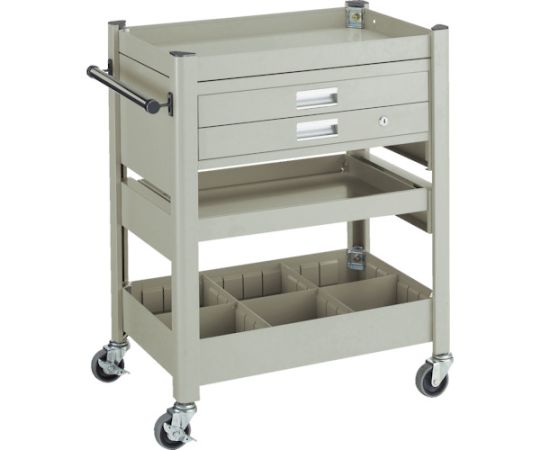 コンビネーションワゴン　643X427XH880　スライド棚付